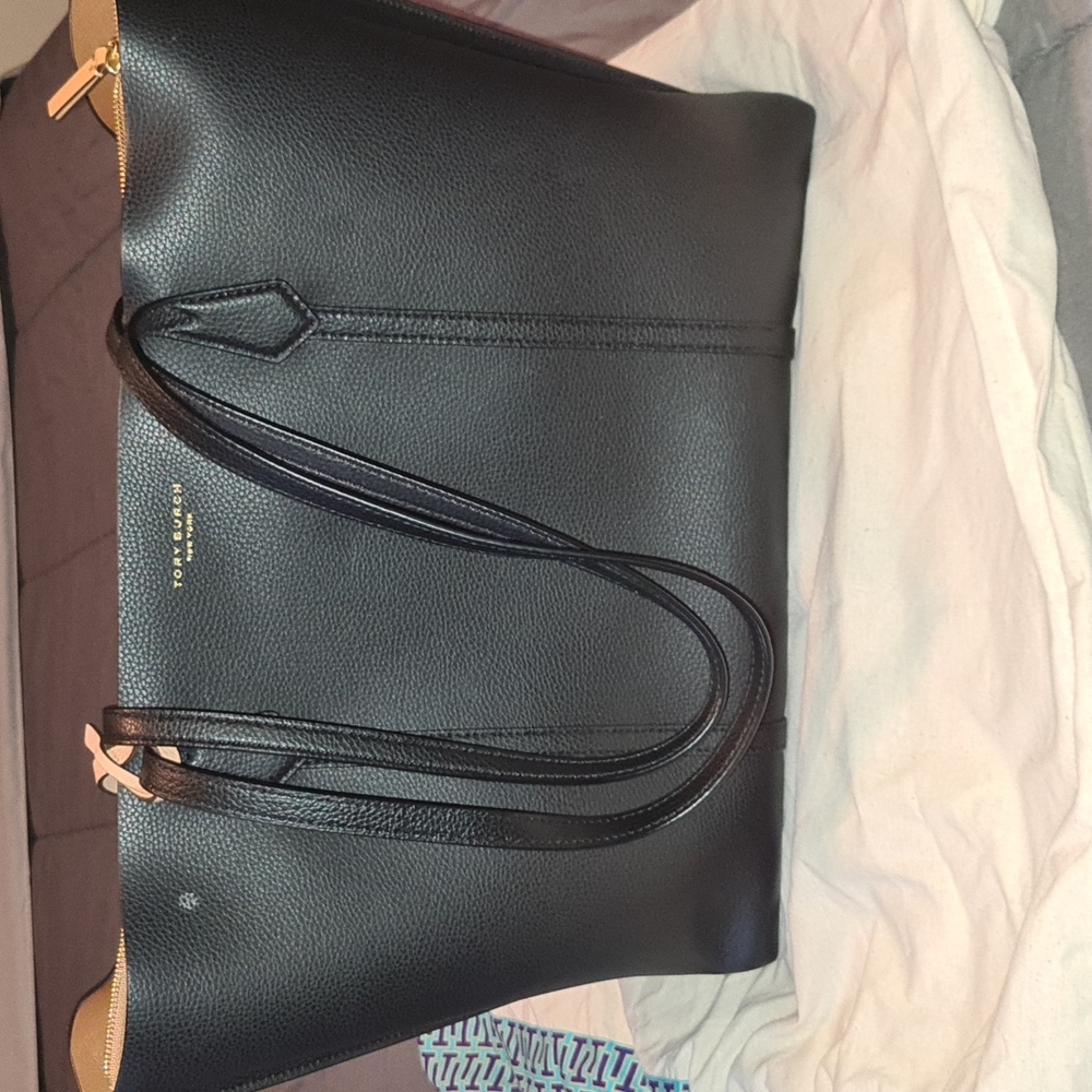 Tory Burch triple compartment Perry tote